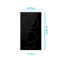 electriQ 30cm 2 Zone Plug In Ceramic Hob