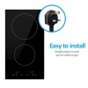 electriQ 30cm 2 Zone Domino Ceramic Hob - Plug In and Go