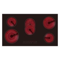 Refurbished 90cm 5 Zone Ceramic Hob - Black