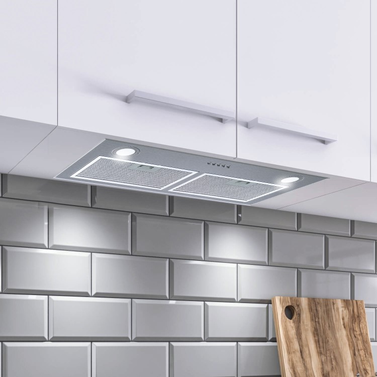 electriQ 72.5cm Canopy Cooker Hood - Stainless Steel