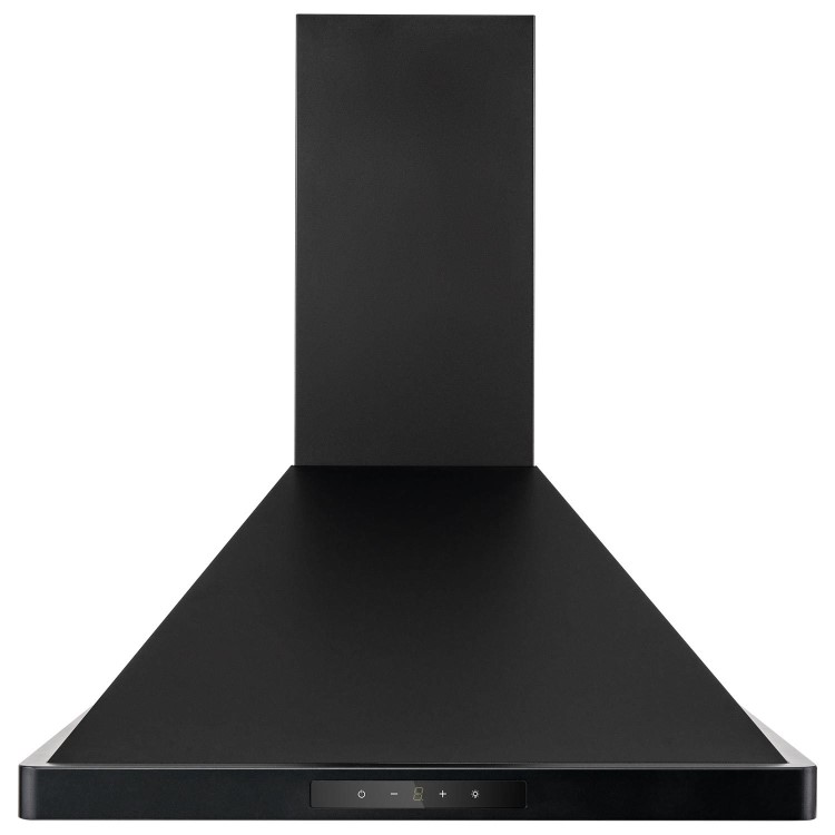 electriQ 60cm Traditional Chimney Hood with Touch Control - Black