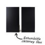 electriQ 90cm Black Chimney Cooker Hood Extractor - 5 Year warranty