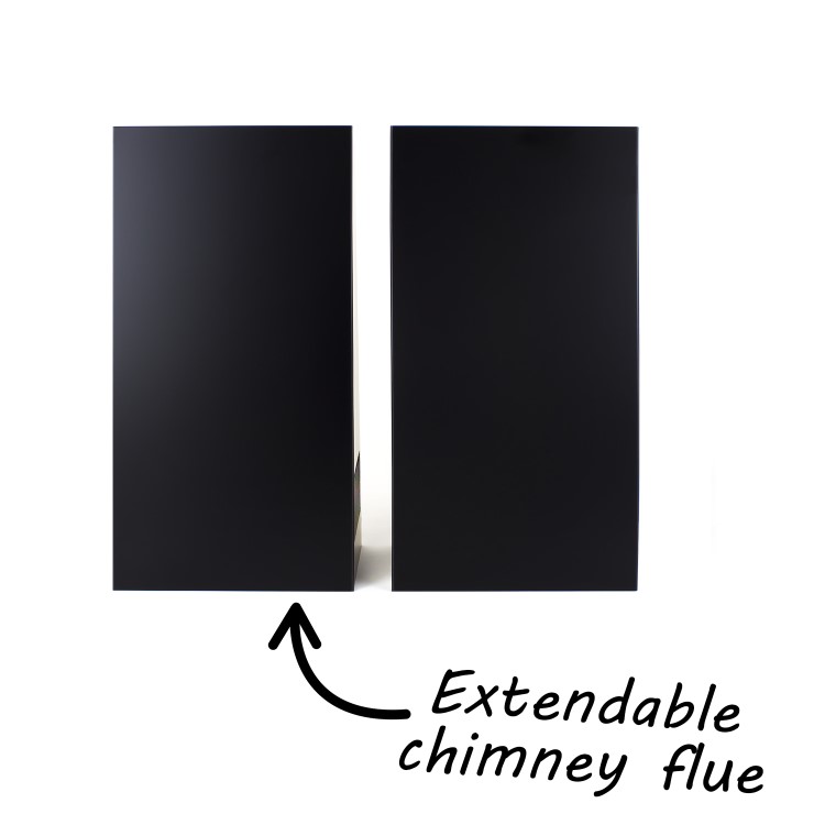 electriQ 90cm Black Chimney Cooker Hood Extractor - 5 Year warranty