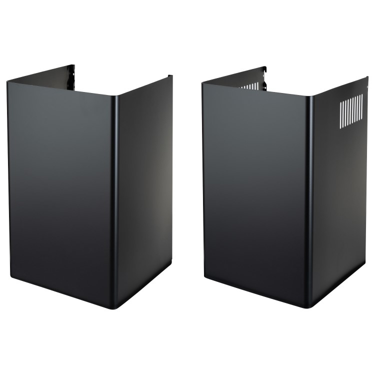 electriQ 70cm Curved Glass Chimney Cooker Hood - Black