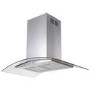 Refurbished Electriq 90cm Curved Glass Island Cooker Hood Stainless Steel