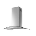 A1/eiQCURVISL90SS Refurbished electriQ eiQCURVISL90SS 90cm Curved Glass Island Cooker Hood Stainless Steel