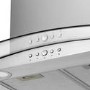 Refurbished Electriq 90cm Curved Glass Island Cooker Hood Stainless Steel