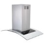 Refurbished Electriq 90cm Curved Glass Island Cooker Hood Stainless Steel