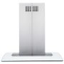 Refurbished Electriq 90cm Curved Glass Island Cooker Hood Stainless Steel