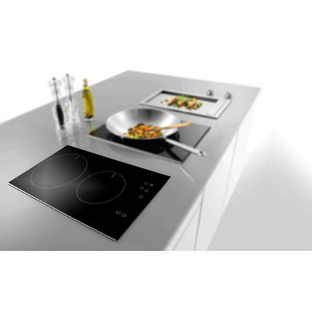 electriQ 30cm Domino Two Zone Induction Hob Black - Plug in and go ! 