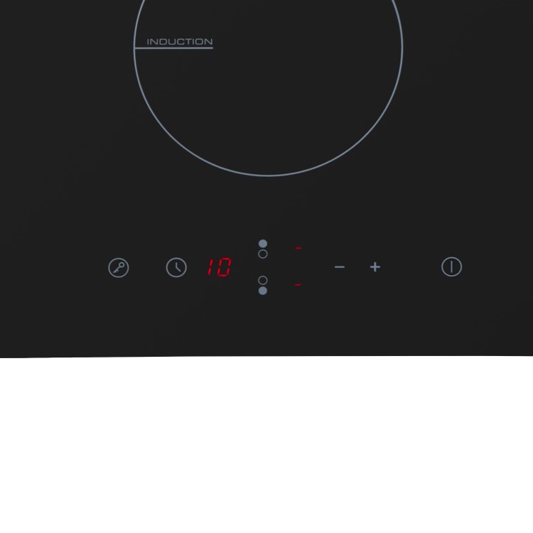 electriQ 30cm Domino Two Zone Induction Hob Black - Plug in and go ! 