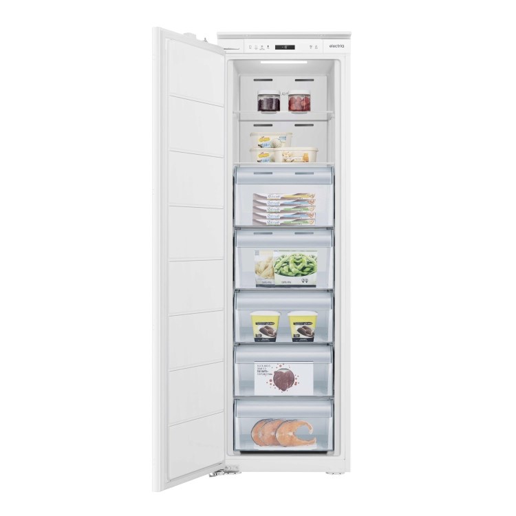 electriQ 235 Litre 177cm Integrated In Column Freezer with Sliding Door Hinge