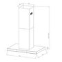 electriQ 90cm Slimline Island Hood – Black