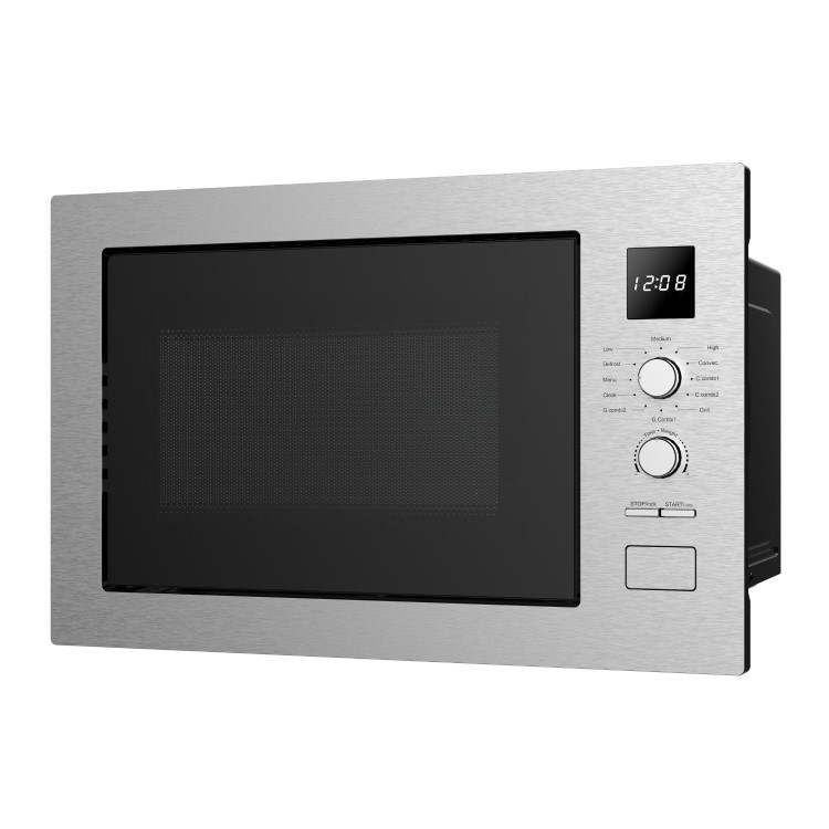 electriQ 25L Built-in Combi Microwave Oven with Grill - Stainless Steel