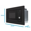 electriQ 20L 800W Black Built-In Microwave with Grill