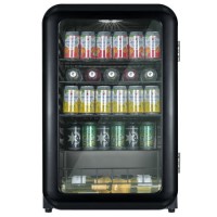 Refurbished electriQ eiQRETRO115DFBLK 115 Litre Drinks Fridge