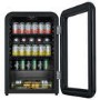 Refurbished electriQ eiQRETRO115DFBLK 115 Litre Drinks Fridge