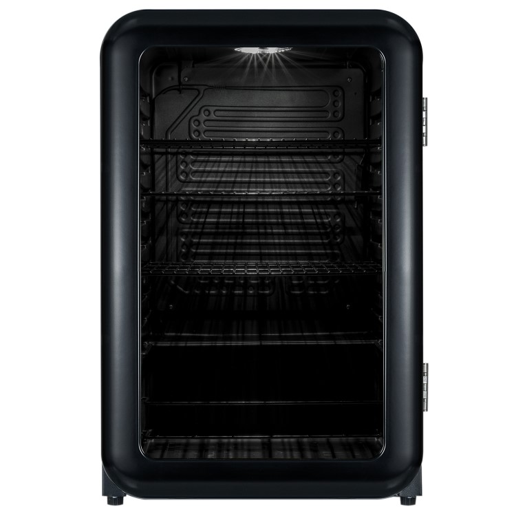 Refurbished electriQ eiQRETRO115DFBLK 115 Litre Drinks Fridge