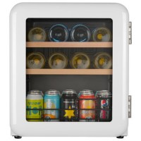 electriQ 48 Litre Retro Drinks Fridge - White