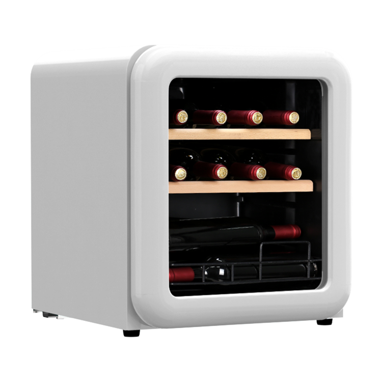 electriQ 48 Litre Retro Drinks Fridge - White