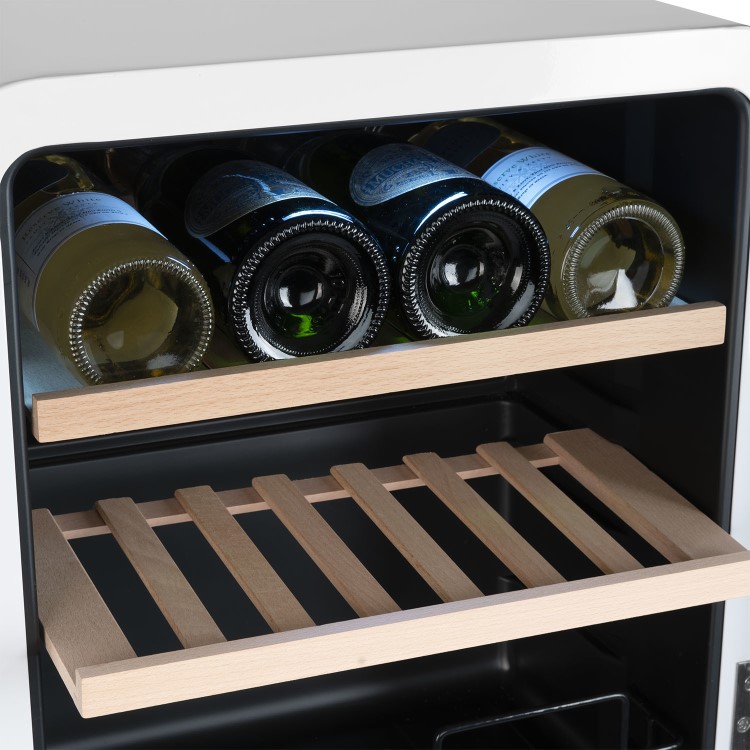 electriQ 48 Litre Retro Drinks Fridge - White