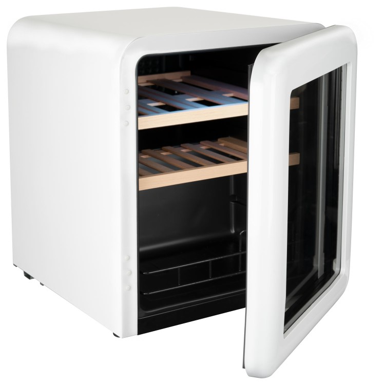 electriQ 48 Litre Retro Drinks Fridge - White