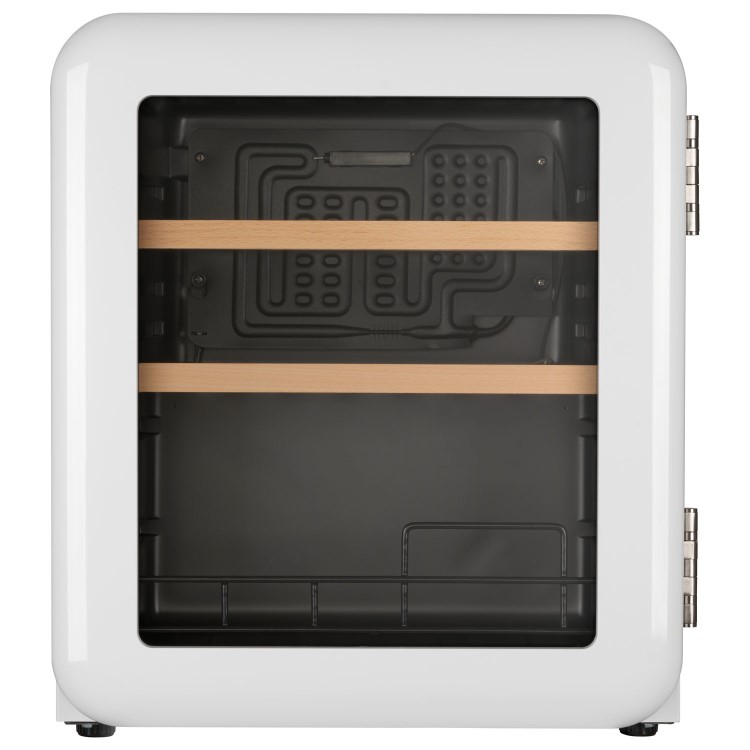 electriQ 48 Litre Retro Drinks Fridge - White