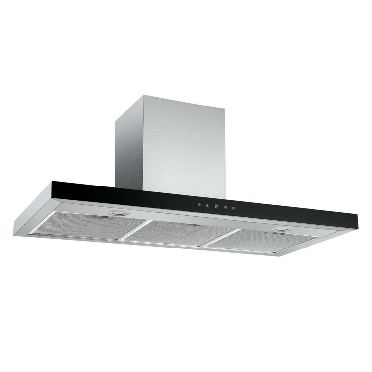 electriQ 100cm Slimline Chimney Cooker Hood - Stainless Steel