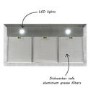 electriQ 100cm Slimline Chimney Cooker Hood - Stainless Steel