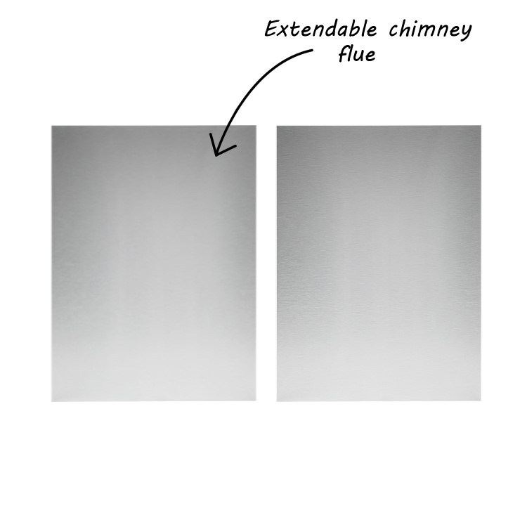 electriQ 100cm Slimline Chimney Cooker Hood - Stainless Steel