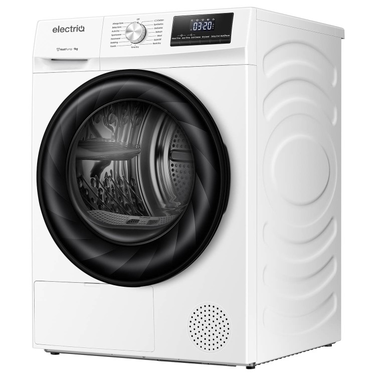 Refurbished electriQ eiQTDHPFS9 Freestanding Heat Pump 9KG Tumble Dryer White