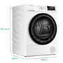 Refurbished electriQ eiQTDHPFS9 Freestanding Heat Pump 9KG Tumble Dryer White