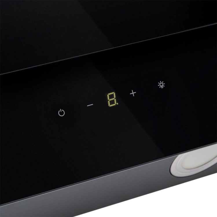 electriQ 60cm Angled Hood with Touch Control - Black