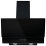 electriQ 60cm Angled Chimney Cooker Hood - Black Glass