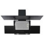 electriQ 90cm Angled Chimney Cooker Hood - Black Glass