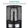 electriQ Outdoor Gas Table Top Bullet Heater - Black