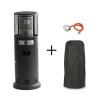 electriQ Outdoor Gas Table Top Bullet Heater - Black