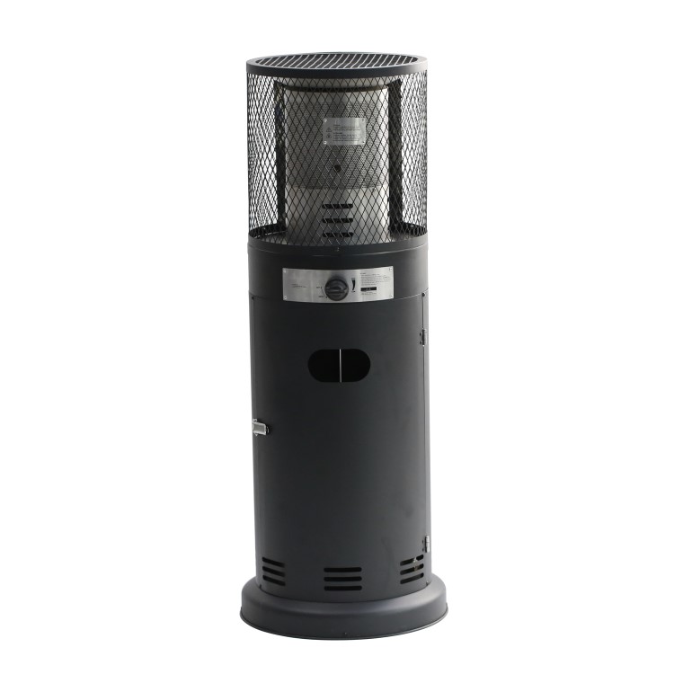 electriQ Outdoor Freestanding Bullet Gas Heater - Black