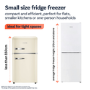 electriQ 80 Litre 70/30 Retro Freestanding Fridge Freezer – Cream
