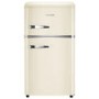 electriQ 80 Litre 70/30 Retro Freestanding Fridge Freezer – Cream