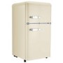 electriQ 80 Litre 70/30 Retro Freestanding Fridge Freezer – Cream