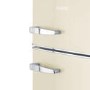 Refurbished electriQ eiQUCRETROFFCREAM Freestanding 80 Litre 70/30 Retro Fridge Freezer Cream