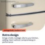 electriQ 80 Litre 70/30 Retro Freestanding Fridge Freezer – Cream