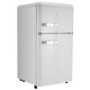 electriQ 80 Litre 70/30 Retro Freestanding Fridge Freezer - White