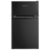 electriQ 80 Litre Under Counter Freestanding Fridge Freezer - Black
