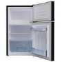 Refurbished electriQ eiQUFFB Freestanding 80 Litre 70/30 Under Counter Fridge Freezer Black