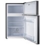 electriQ 80 Litre Under Counter Freestanding Fridge Freezer - Black
