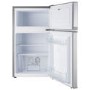 Refurbished electriQ eiQUFFS Freestanding 80 Litre 70/30 Under Counter Fridge Freezer Silver