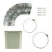 Universal 150mm Diameter Kitchen Cooker Hood 3m Ducting Kit with Cowl Vent