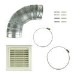 Universal 150mm Diameter Kitchen Cooker Hood 3m Ducting Kit with Flat Vent
